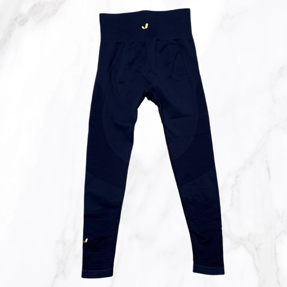 Jerf Women’s Navy Blue Seamless Active Leggings,‎ Size S